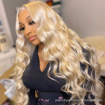 for Black Women Cuticle Aligned 4*4 Lace Closure Wigs Blonde 613 Lace Closure Front Human Hair Wigs